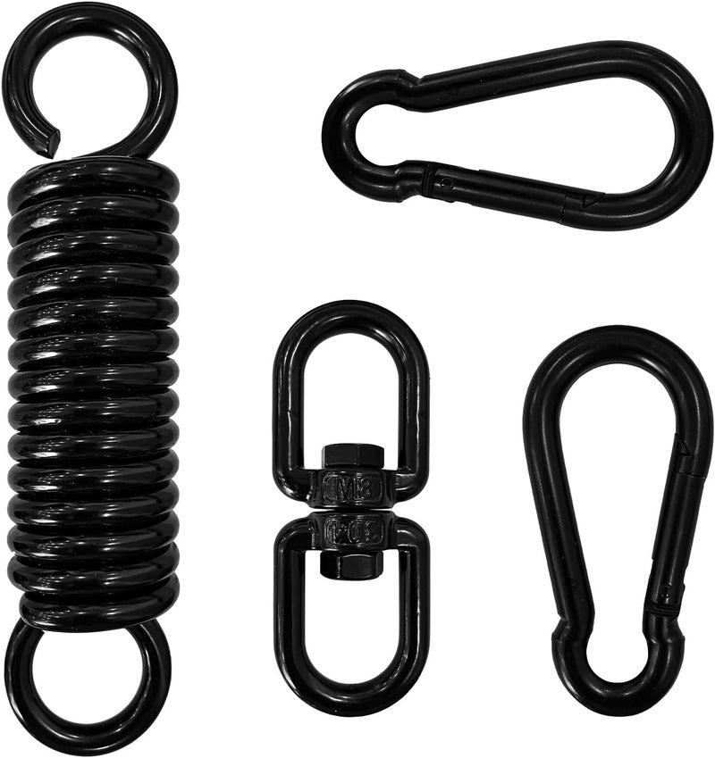 GLSJA Heavy Bag Spring Punching Bag Hanging Kit with Swivel & 2 Carabiners, 360° Rotational Heavy Duty Punching Bag Hanger Mount Accessory for Boxing Bag, Heavy Bag, Gym Swing, Trapeze - Image 1